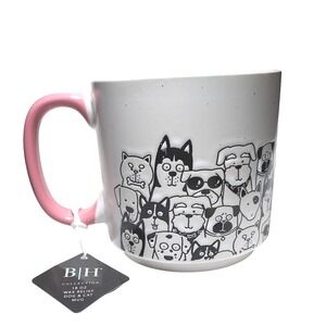 Blue Harbor Collection 18 oz Wax Relief Dog & Cat Mug Pink Handle